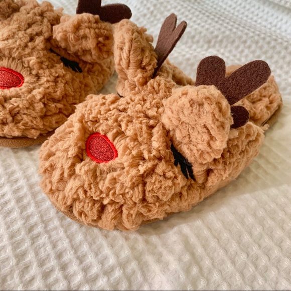 | nwt rudolph reindeer slippers | - Picture 2 of 6